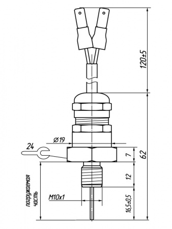 Датчик уровня жидкости СУЖ M10-12B-K.SUG-01 (Rt 120 Ом и выше)