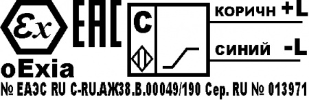Бесконтактный емкостный датчик взрывобезопасный стандарта "NAMUR" SNE 25-12-L